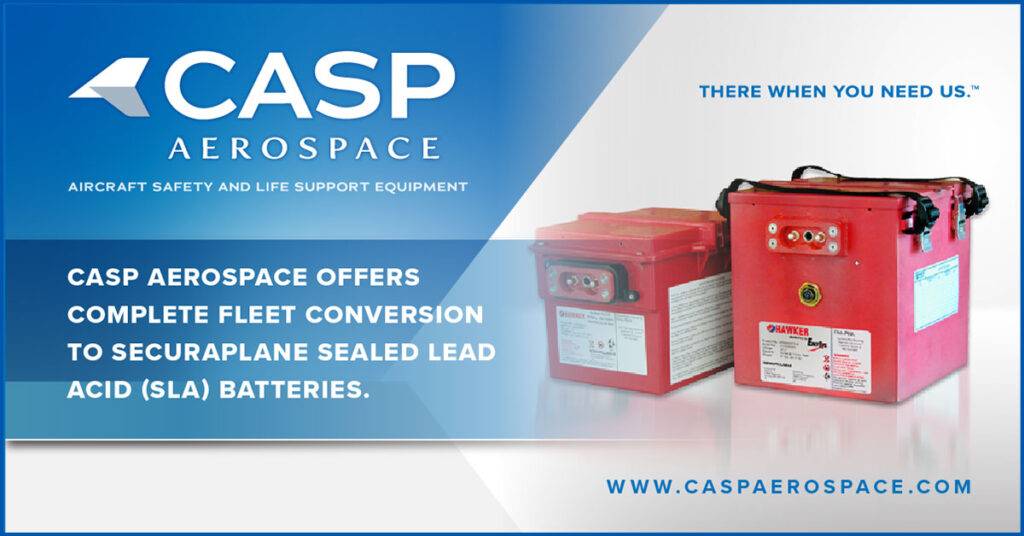 CASP Aerospace Securaplane SLA batteries ad for post